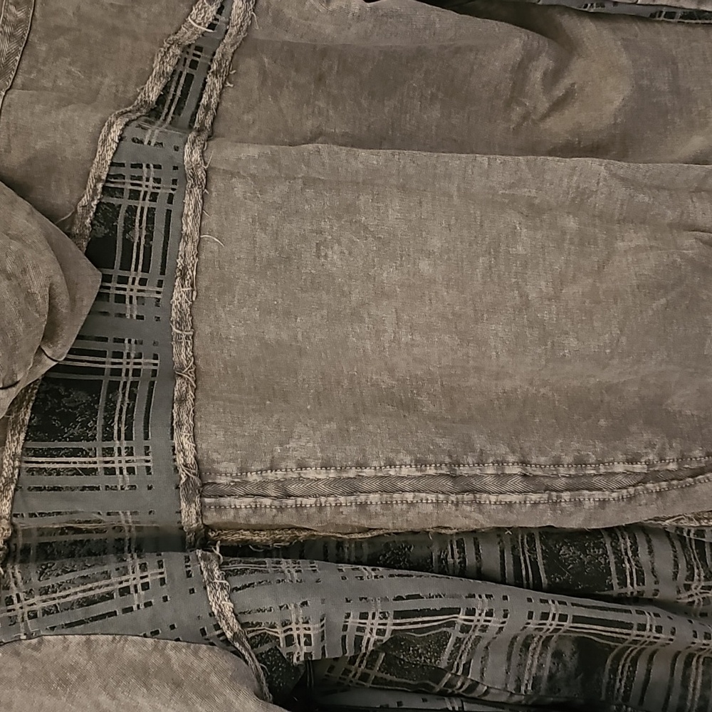 Salvage Gray Plaid Jacket With Hood - Picture 10 of 16